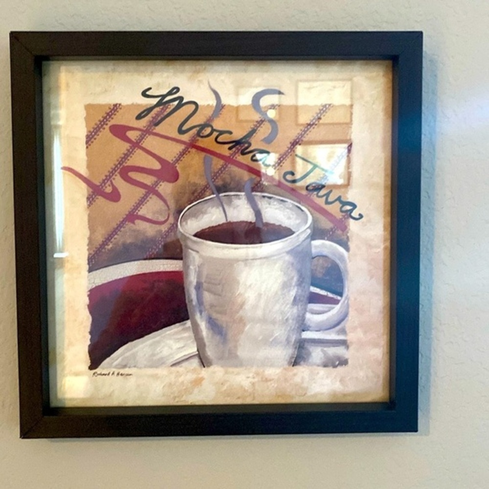 Gorgeous Framed Poster for‎ Wall Decor, Stylish Modern Picture Frame Mocha Java
